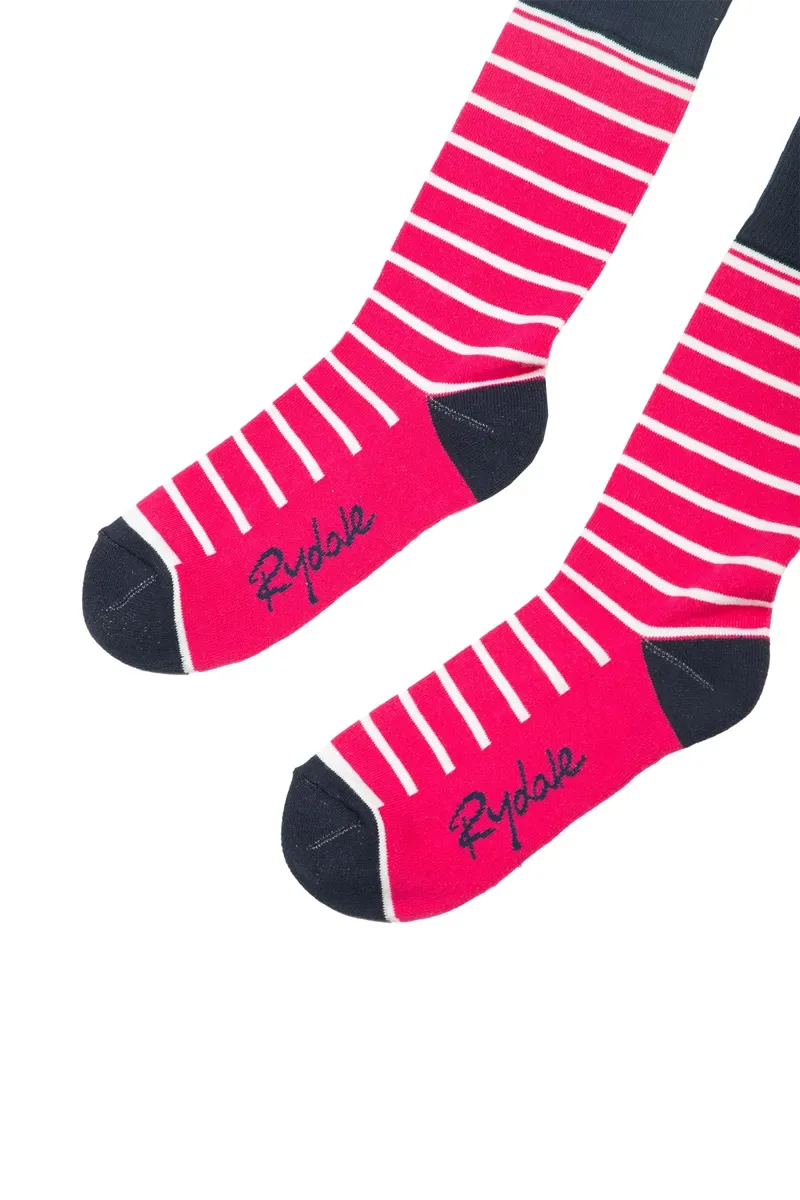 Rydale Ladies Striped Ankle Socks 4-7 in Bonbon-1