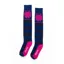 Rydale Ladies Broadstripe Knee Length Riding Socks 4-7 in Denim