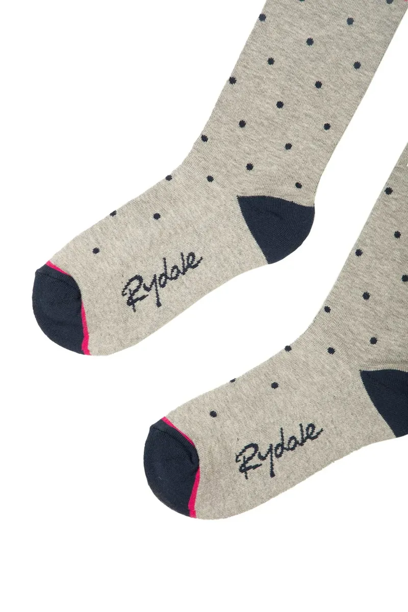 Rydale Ladies Dotty Ankle Socks 4-7 in Grey Marl-1