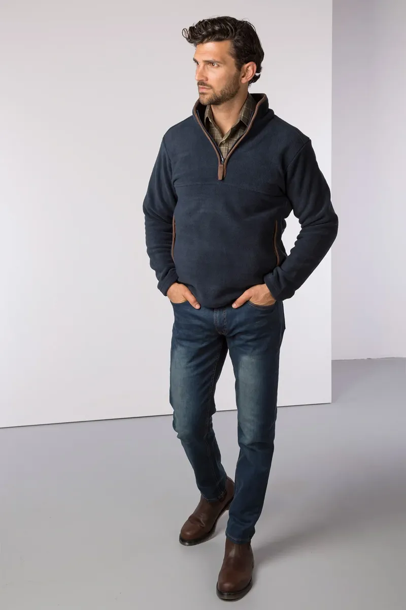 Rydale Men's Huggate Overhead Fleece in Ink-3