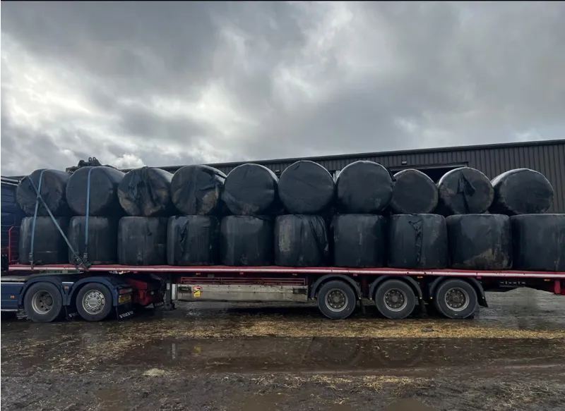 Large Round Bale High Fibre Haylage approx 400kg each
