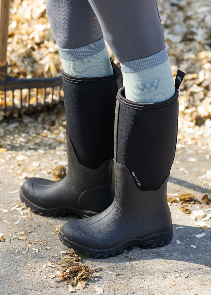 Woof Wear Long Work Boots in Black-4