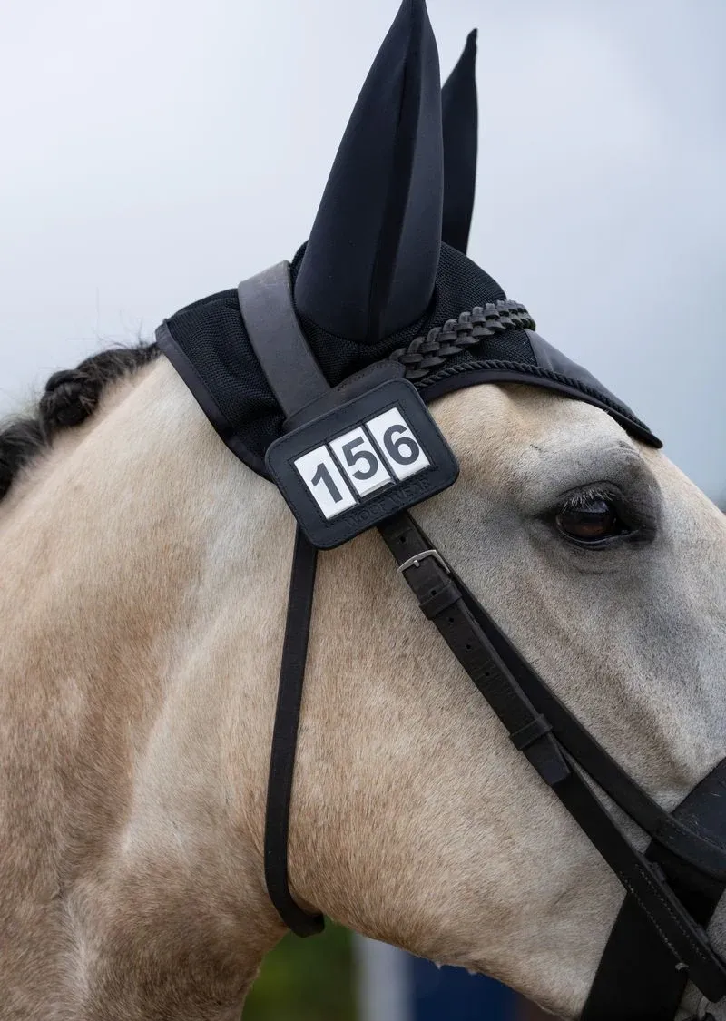Woof Wear Bridle Number Holder in Black-1