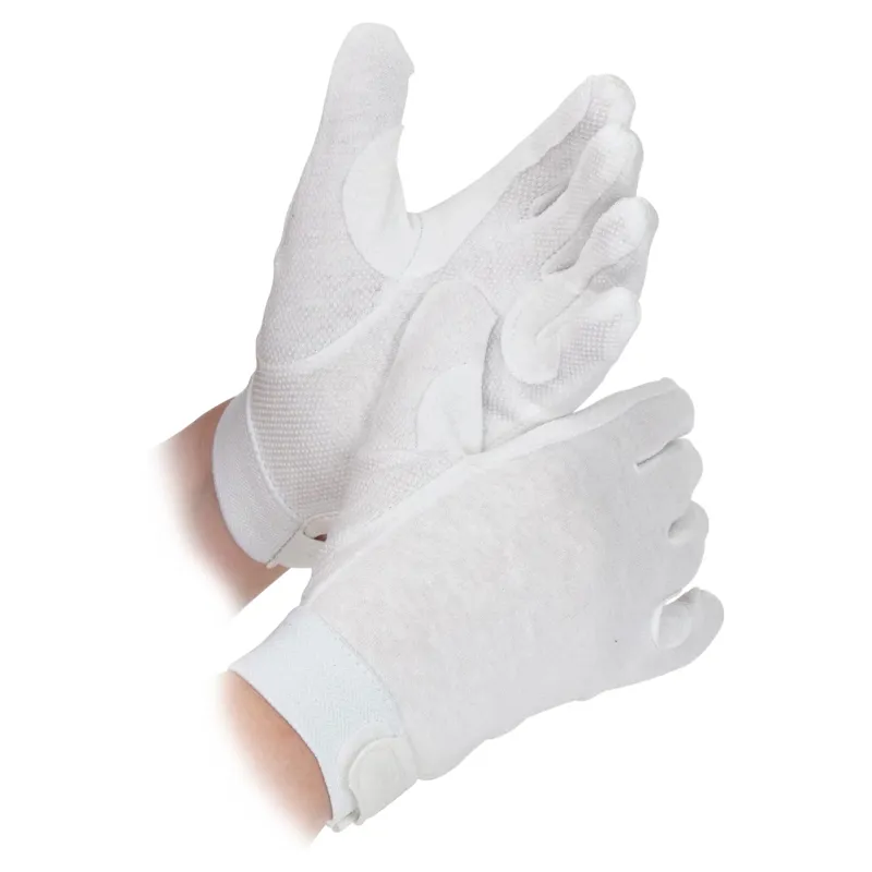 Shires Aubrion Adults Newbury Cotton Riding Gloves in White