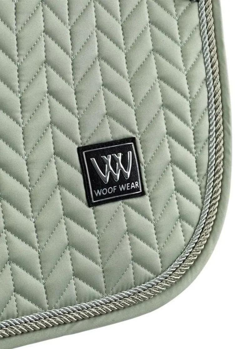 Woof Wear Herringbone CC Saddle Pad in Sage-3
