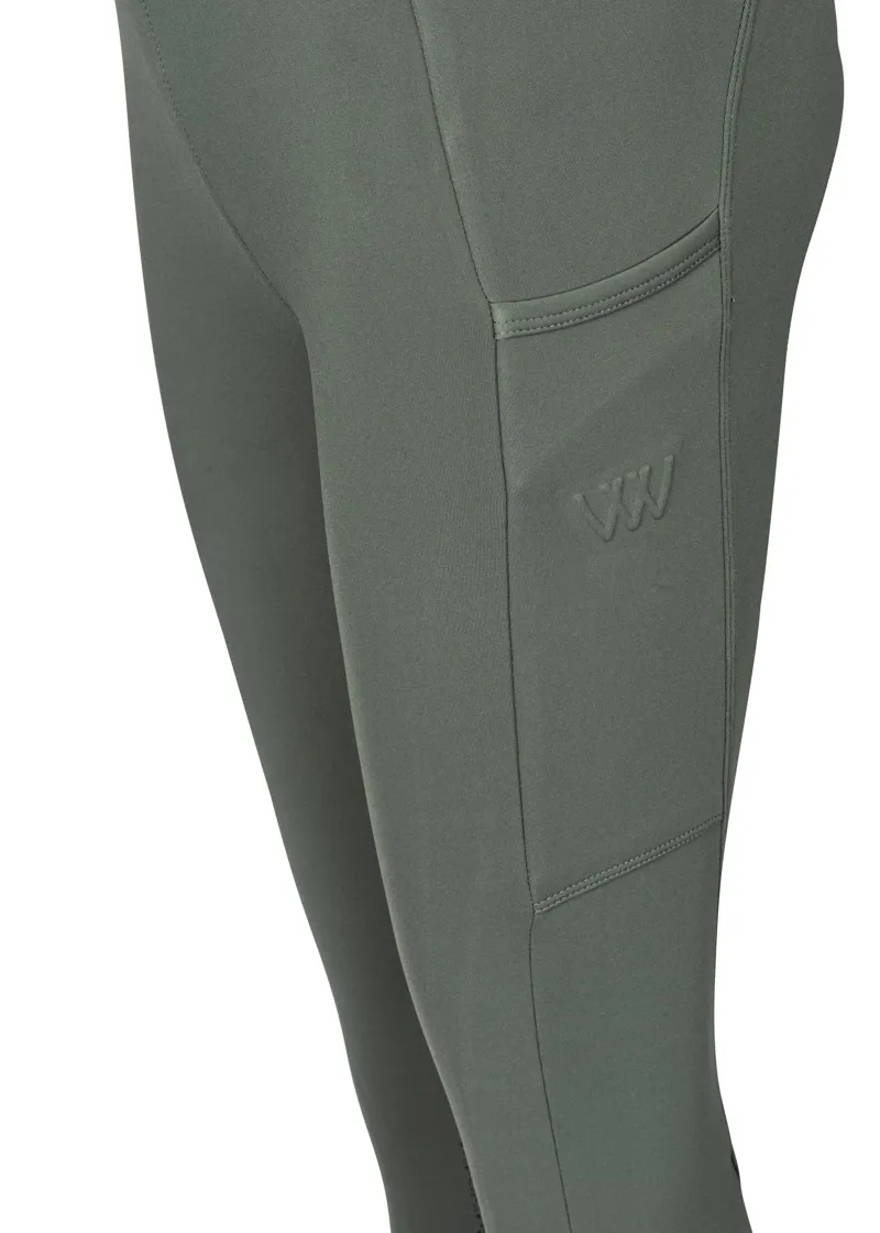 Woof Wear Ladies Original Full Seat Riding Tights in Sage Green-2