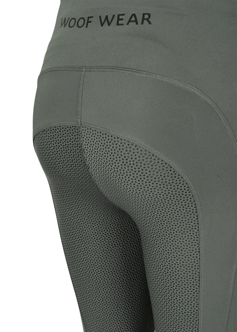 Woof Wear Ladies Original Full Seat Riding Tights in Sage Green-3