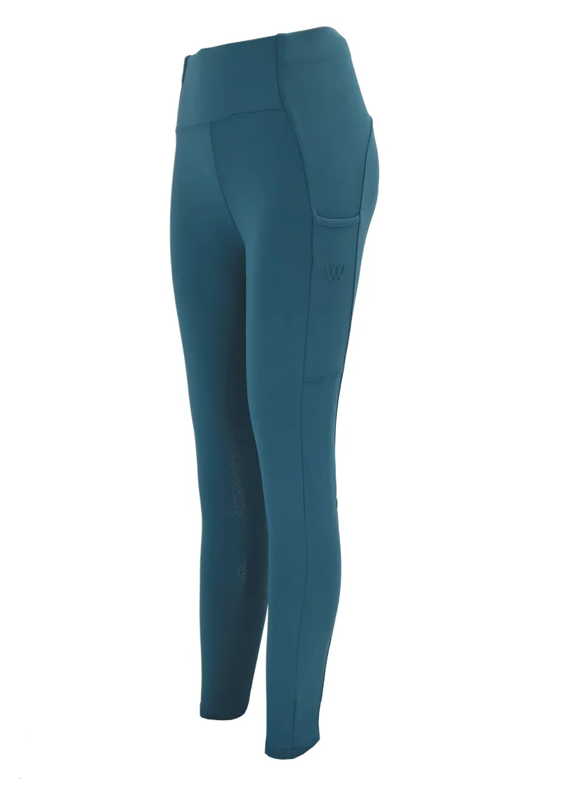 Woof Wear Ladies Original Full Seat Riding Tights in Petrol Blue