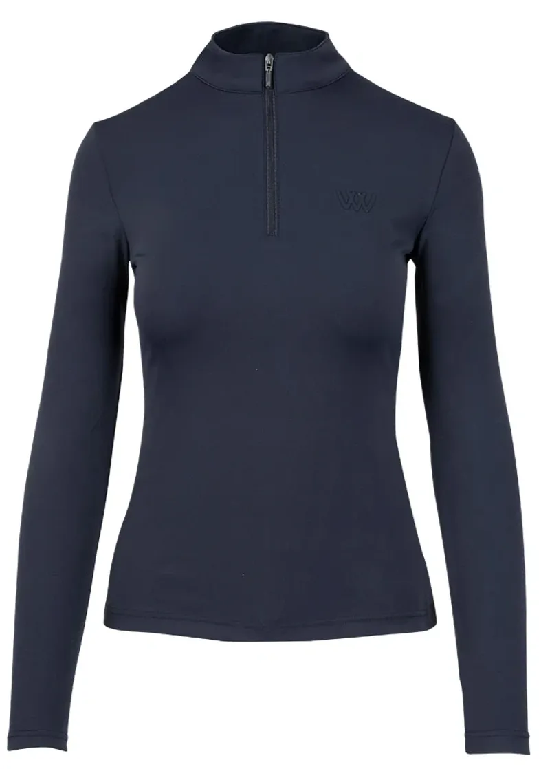 Woof Wear Ladies Long Sleeve Tech Riding Shirt In Navy-1
