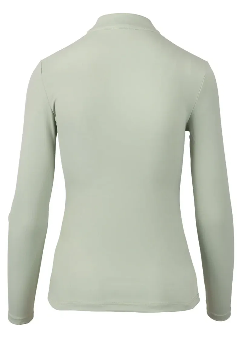 Woof Wear Ladies Long Sleeve Tech Riding Shirt In Sage-1