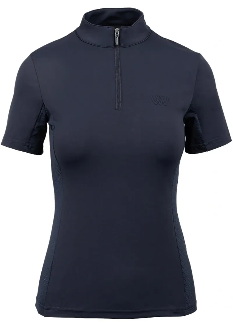 Woof Wear Ladies Short Sleeve Tech Riding Shirt in Navy-2