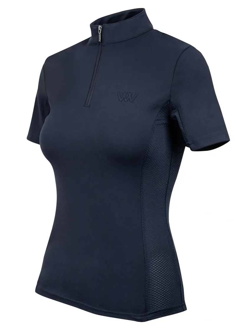 Woof Wear Ladies Short Sleeve Tech Riding Shirt in Navy