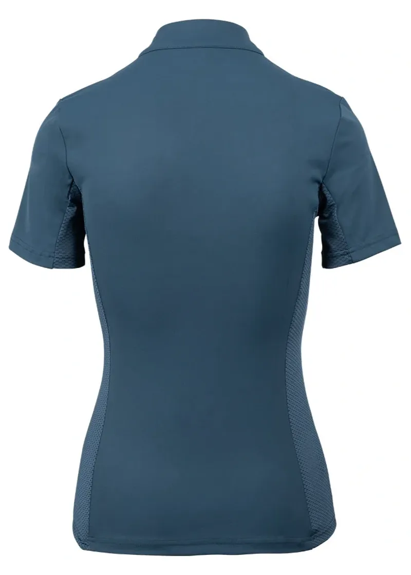 Woof Wear Ladies Short Sleeve Tech Riding Shirt in Petrol Blue-1