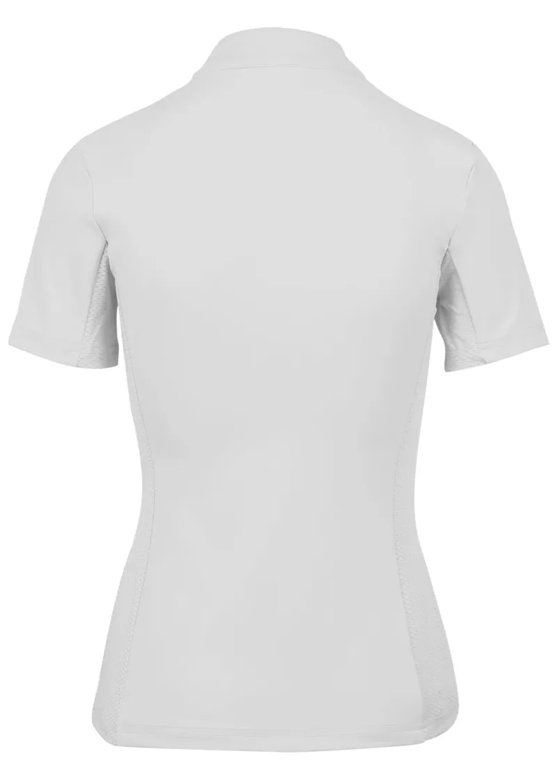 Woof Wear Ladies Short Sleeve Tech Riding Shirt in White-2