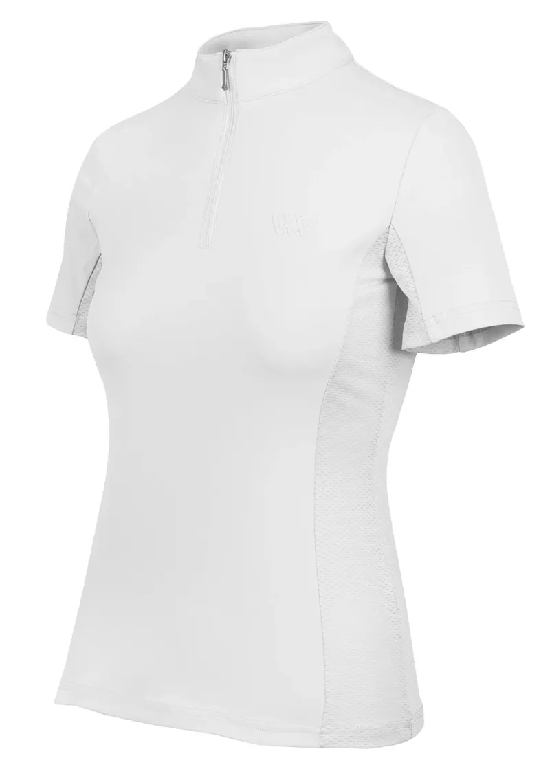 Woof Wear Ladies Short Sleeve Tech Riding Shirt in White-1