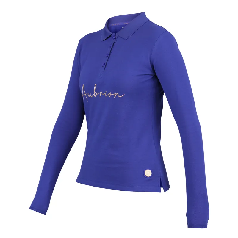 Aubrion Team Long Sleev Polo Blue-4