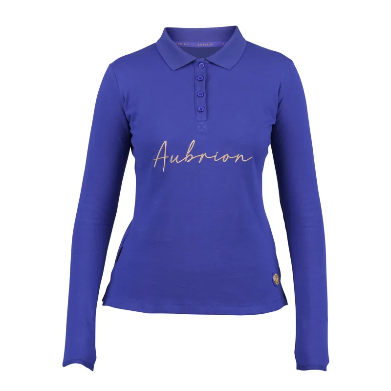Aubrion Team Long Sleev Polo Blue