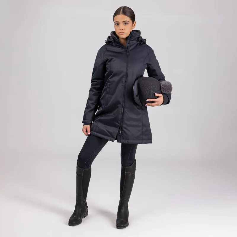 Aubrion Halcyon Mid-Length Coat in Charcoal-1