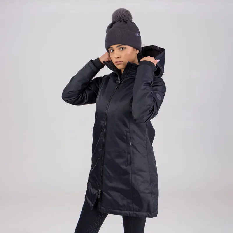 Aubrion Halcyon Mid-Length Coat in Charcoal-2