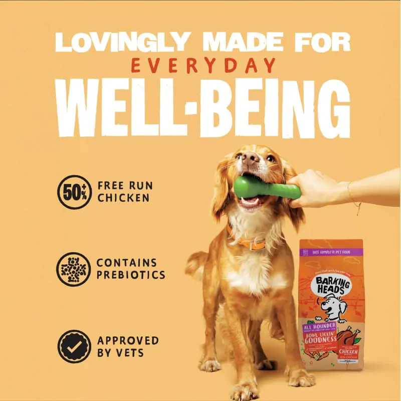 Barking Heads Bowl Lickin' Goodness Chicken Dry Dog Food 2kg-5