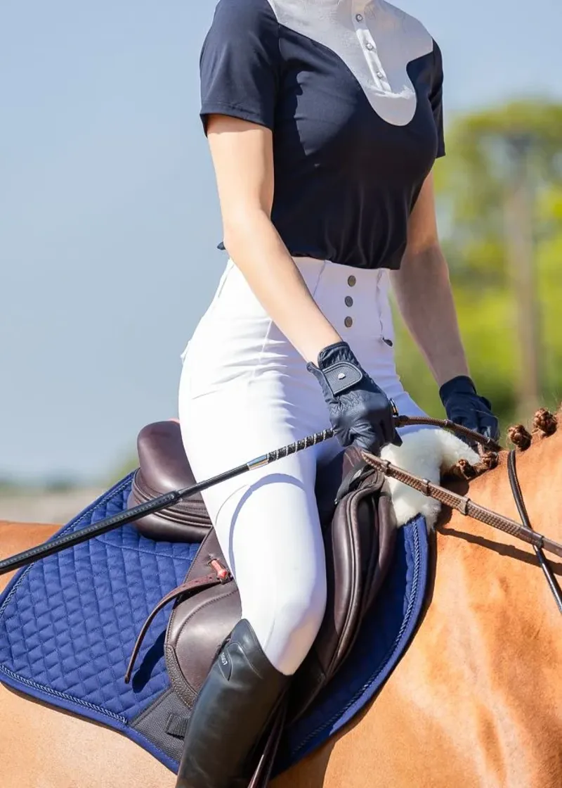 Woof Wear Ladies Elite Competition Riding Tights in White-4