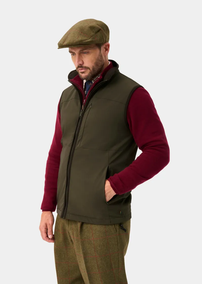 Alan Paine Willsden Men's Water Repellent Gilet Olive-1