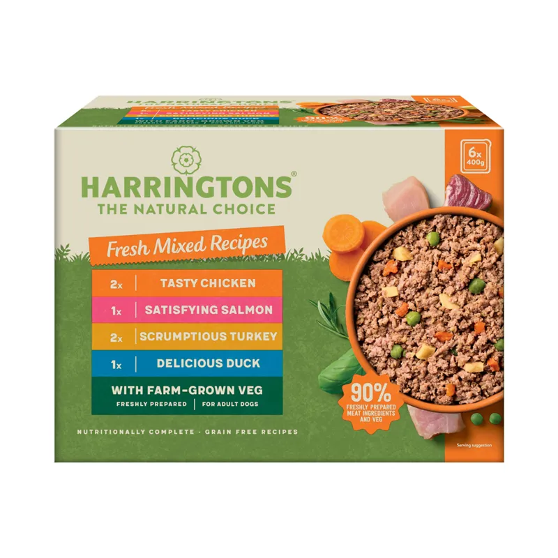 Harringtons Grain Free Wet Dog Food Mixed Selection 400g 6pk