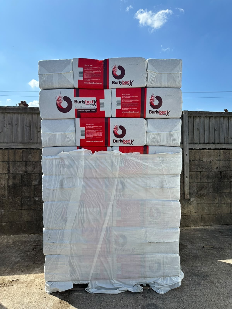 Burlybed Light Extra Rape Straw Horse Bedding 48 Bale Pallet Deal