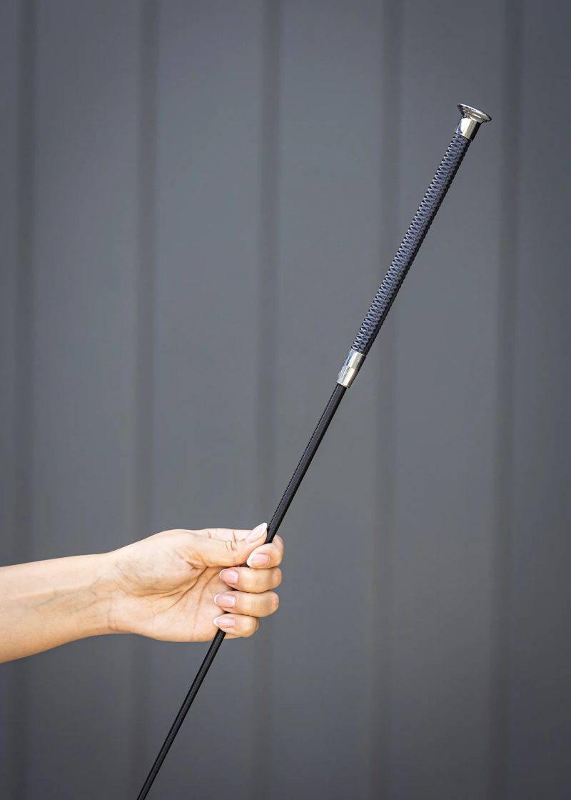 Woof Wear Diamond Dressage Whip 110cm in Navy/Silver-1