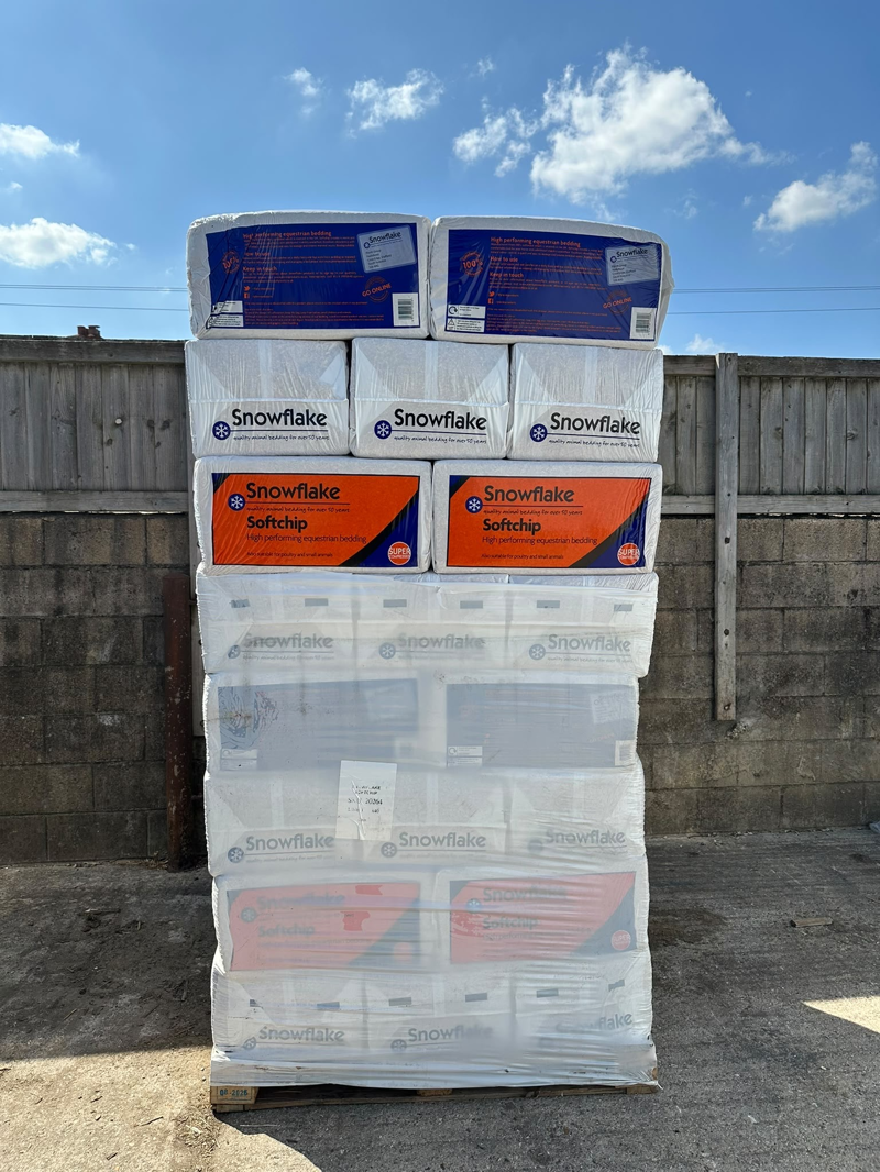 Snowflake Softchip Horse Bedding 40 Bale Pallet Deal