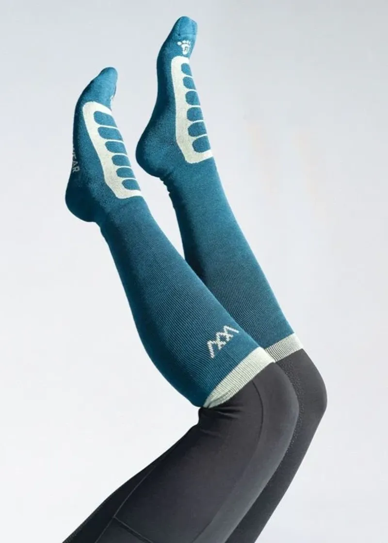 Woof Wear Long Bamboo Tech Riding Socks in Petrol/Sage-1
