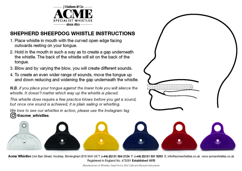 Acme 575 Shepherds Mouth Dog Whistle in Nickel-1