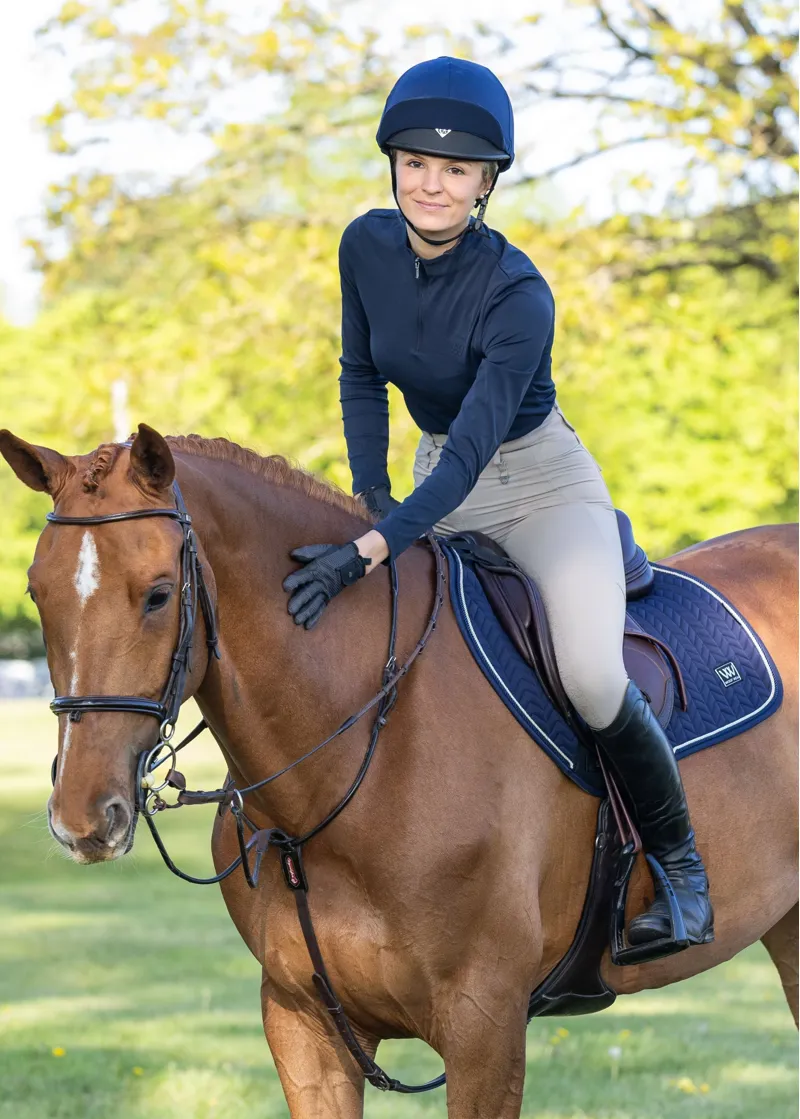 Woof Wear Ladies Long Sleeve Tech Riding Shirt In Navy-4