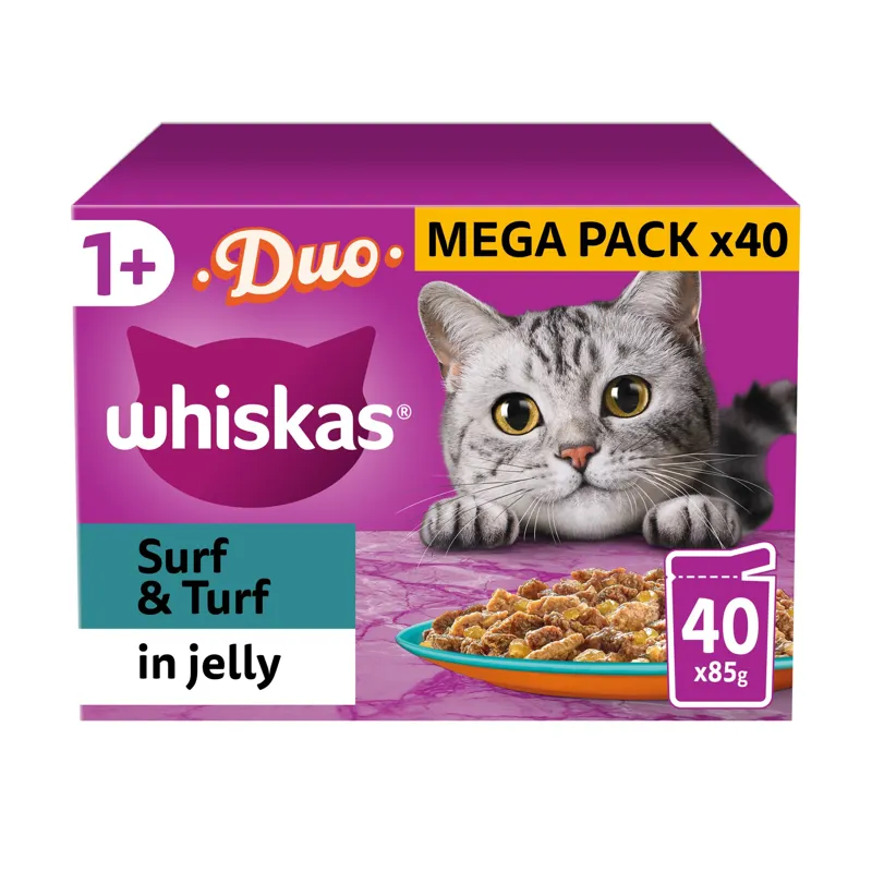 Whiskas Adult Surf and Turf In Jelly 40X85g