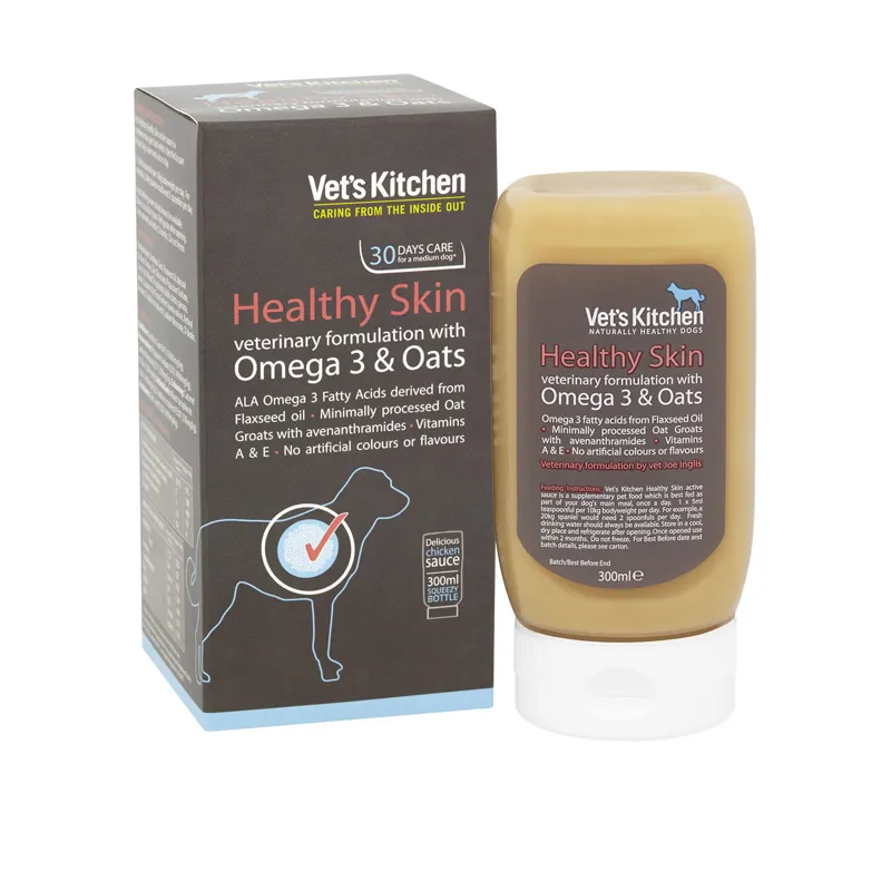 Vet's Kitchen Omega 3 and Oats 300ml Healthy Skin in Brown